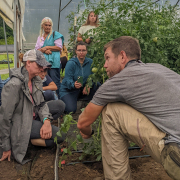 Armed to Farm North Carolina, Cory Bryk, farmer, photo by Margo Hale