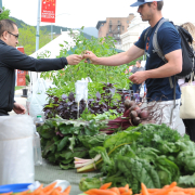 Shoppers at the Helena Farmers Market