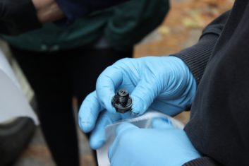 The oil drain plug from a Branson tractor.