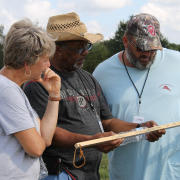 James Burch (center) at an NCAT workshop