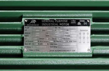 motor nameplate